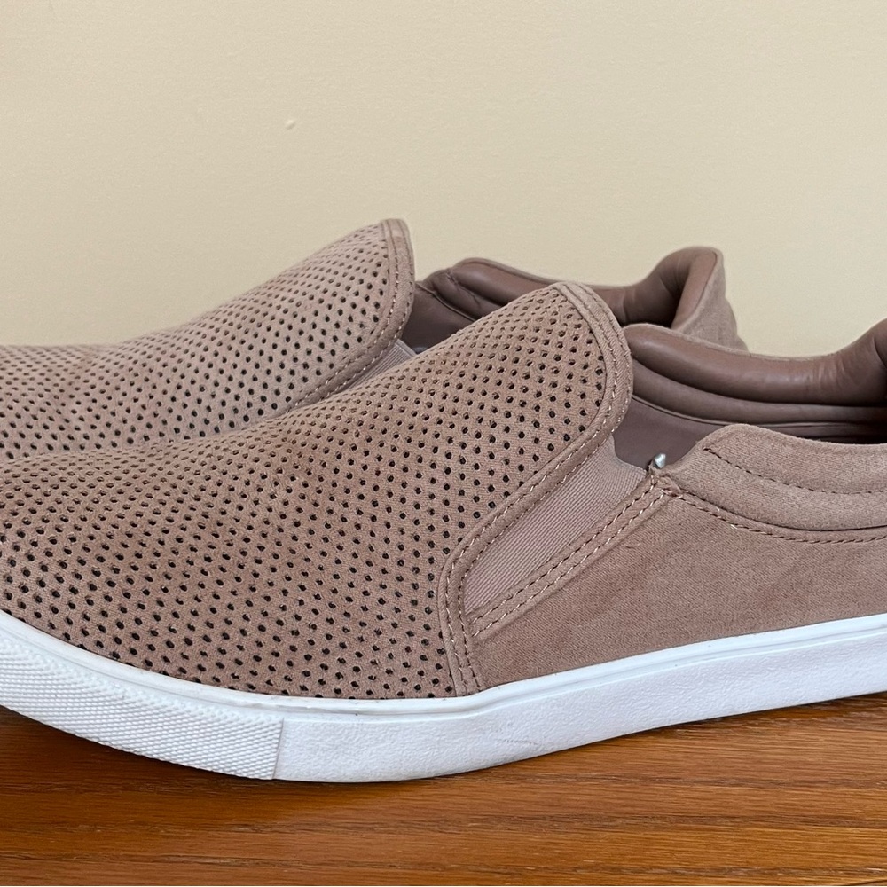 Steve Madden Taupe Perforated Slip-On Sneakers